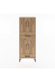 Arges Dolap 4 Raflı 2 Çekmeceli 4 Kapaklı 60x30x163 Aytaşı-Çam