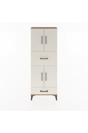 Arges Dolap 4 Raflı 2 Çekmeceli 4 Kapaklı 60x30x163 Çam-Aytaşı