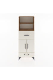 Arges Dolap 4 Raflı 2 Çekmeceli 2 Kapaklı 60x30x163 Çam-Aytaşı