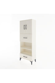 Arges Dolap 4 Raflı 2 Çekmeceli 2 Kapaklı 60x30x163 Aytaşı-Aytaşı