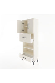 Arges Dolap 4 Raflı 2 Çekmeceli 2 Kapaklı 60x30x163 Aytaşı-Aytaşı