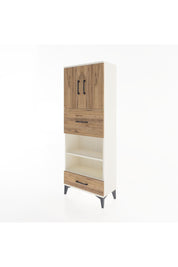 Arges Dolap 4 Raflı 2 Çekmeceli 2 Kapaklı 60x30x163 Aytaşı-Çam