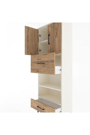 Arges Dolap 4 Raflı 2 Çekmeceli 2 Kapaklı 60x30x163 Aytaşı-Çam