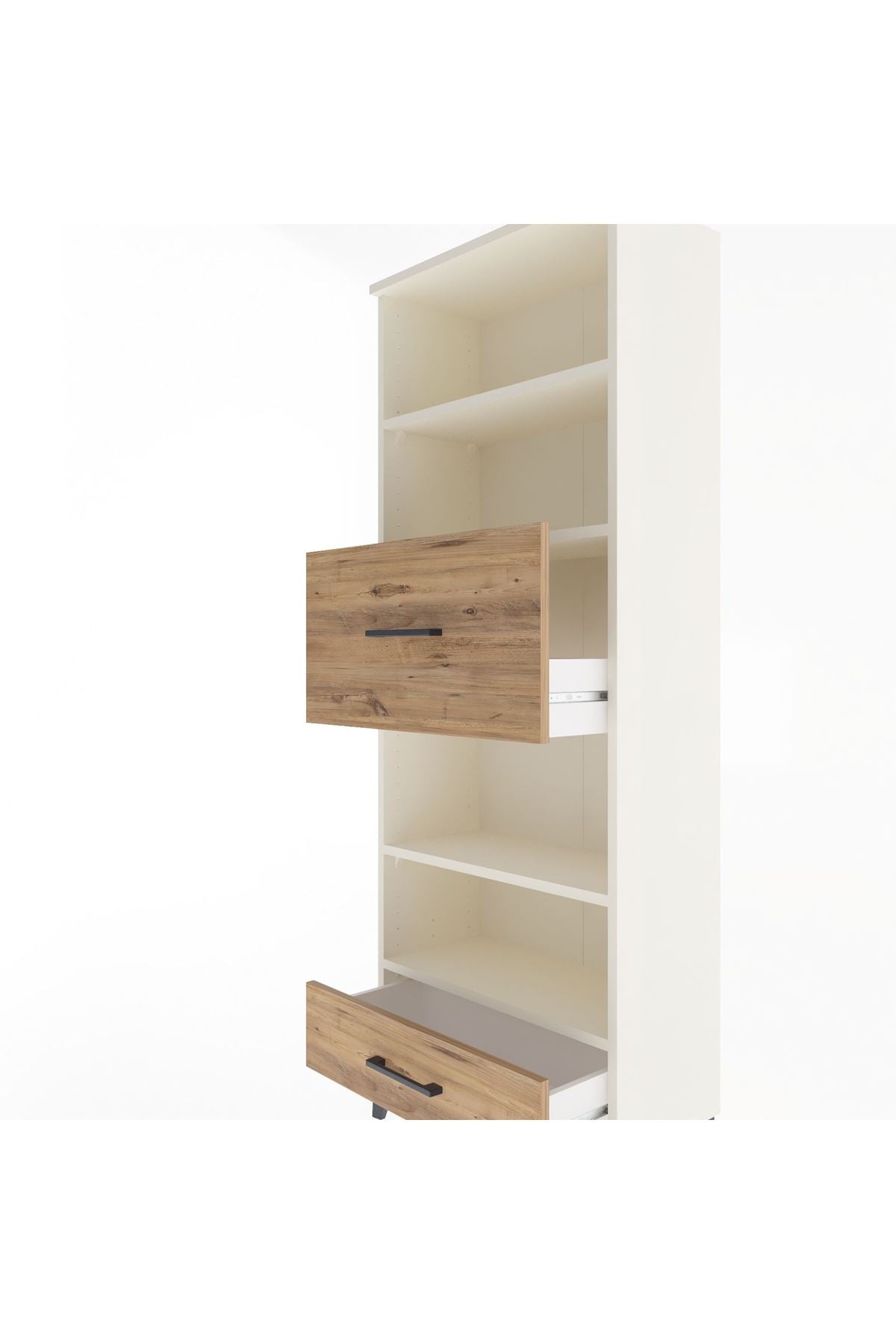 Arges Dolap 4 Raflı 2 Çekmeceli 60x30x163 Aytaşı-Çam
