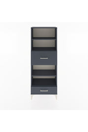 Arges Dolap 4 Raflı 2 Çekmeceli 60x30x163 Antrasit-Antrasit