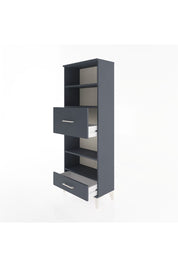 Arges Dolap 4 Raflı 2 Çekmeceli 60x30x163 Antrasit-Antrasit