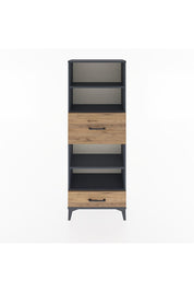 Arges Dolap 4 Raflı 2 Çekmeceli 60x30x163 Antrasit-Çam