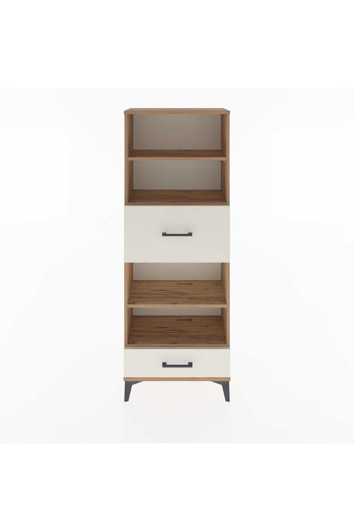 Arges Dolap 4 Raflı 2 Çekmeceli 60x30x163 Çam-Aytaşı