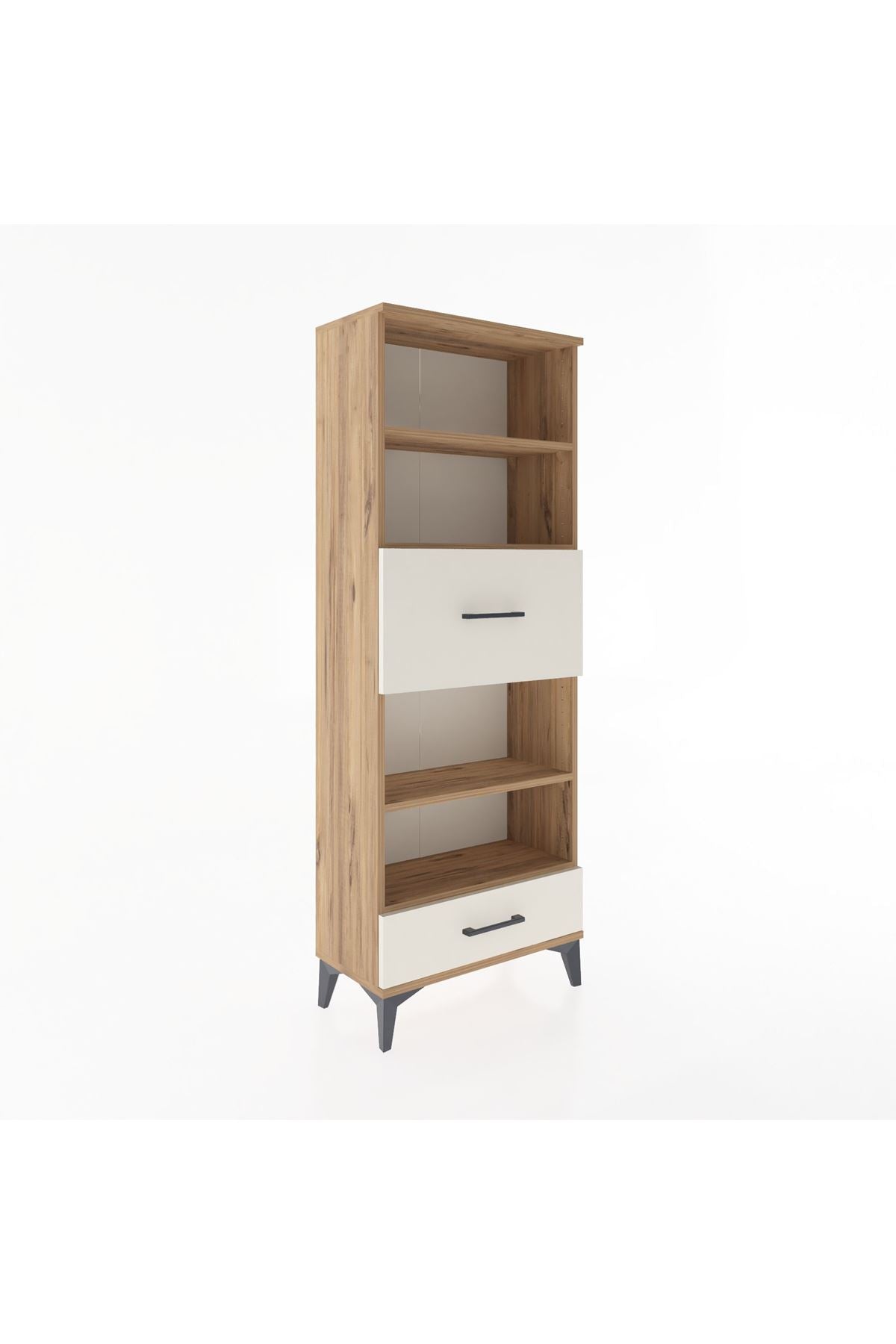 Arges Dolap 4 Raflı 2 Çekmeceli 60x30x163 Çam-Aytaşı