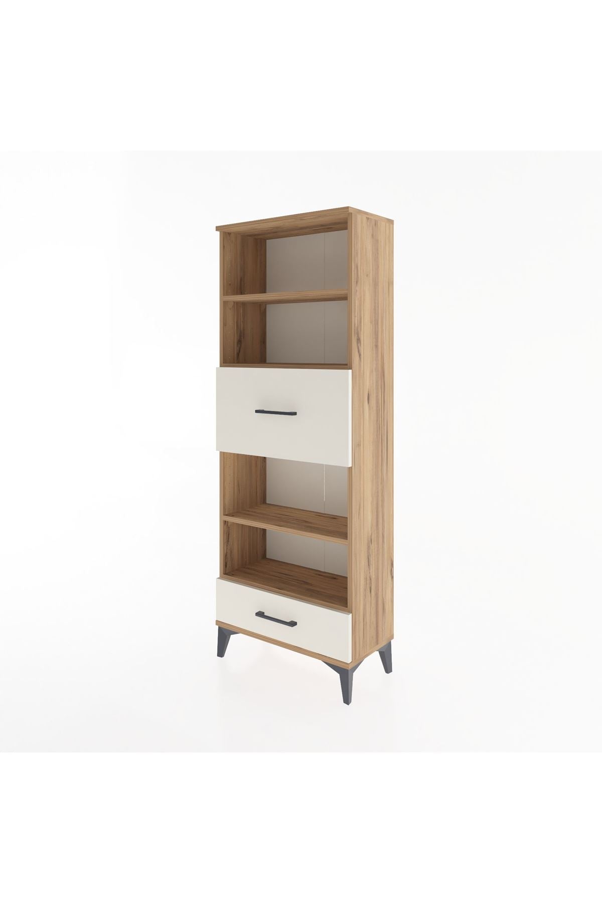 Arges Dolap 4 Raflı 2 Çekmeceli 60x30x163 Çam-Aytaşı