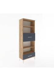 Arges Dolap 4 Raflı 2 Çekmeceli 60x30x163 Çam-Antrasit