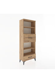 Arges Dolap 4 Raflı 2 Çekmeceli 60x30x163 Çam-Çam