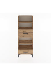 Arges Dolap 4 Raflı 2 Çekmeceli 60x30x163 Çam-Çam