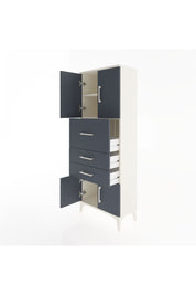 Arges Dolap 2 Raflı 3 Çekmeceli 4 Kapaklı 60x30x163 Aytaşı-Antrasit