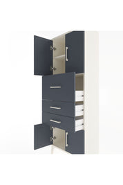 Arges Dolap 2 Raflı 3 Çekmeceli 4 Kapaklı 60x30x163 Aytaşı-Antrasit