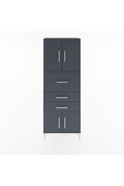 Arges Dolap 2 Raflı 3 Çekmeceli 4 Kapaklı 60x30x163 Antrasit-Antrasit
