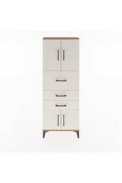 Arges Dolap 2 Raflı 3 Çekmeceli 4 Kapaklı 60x30x163 Çam-Aytaşı