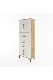 Arges Dolap 2 Raflı 3 Çekmeceli 4 Kapaklı 60x30x163 Çam-Aytaşı
