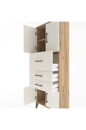 Arges Dolap 2 Raflı 3 Çekmeceli 4 Kapaklı 60x30x163 Çam-Aytaşı