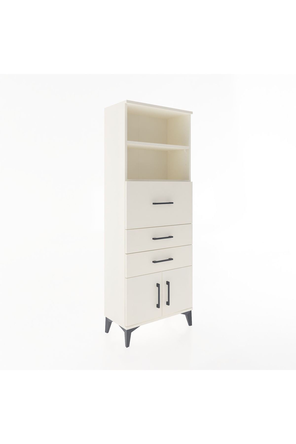 Arges Dolap 2 Raflı 3 Çekmeceli 2 Kapaklı 60x30x163 Aytaşı-Aytaşı