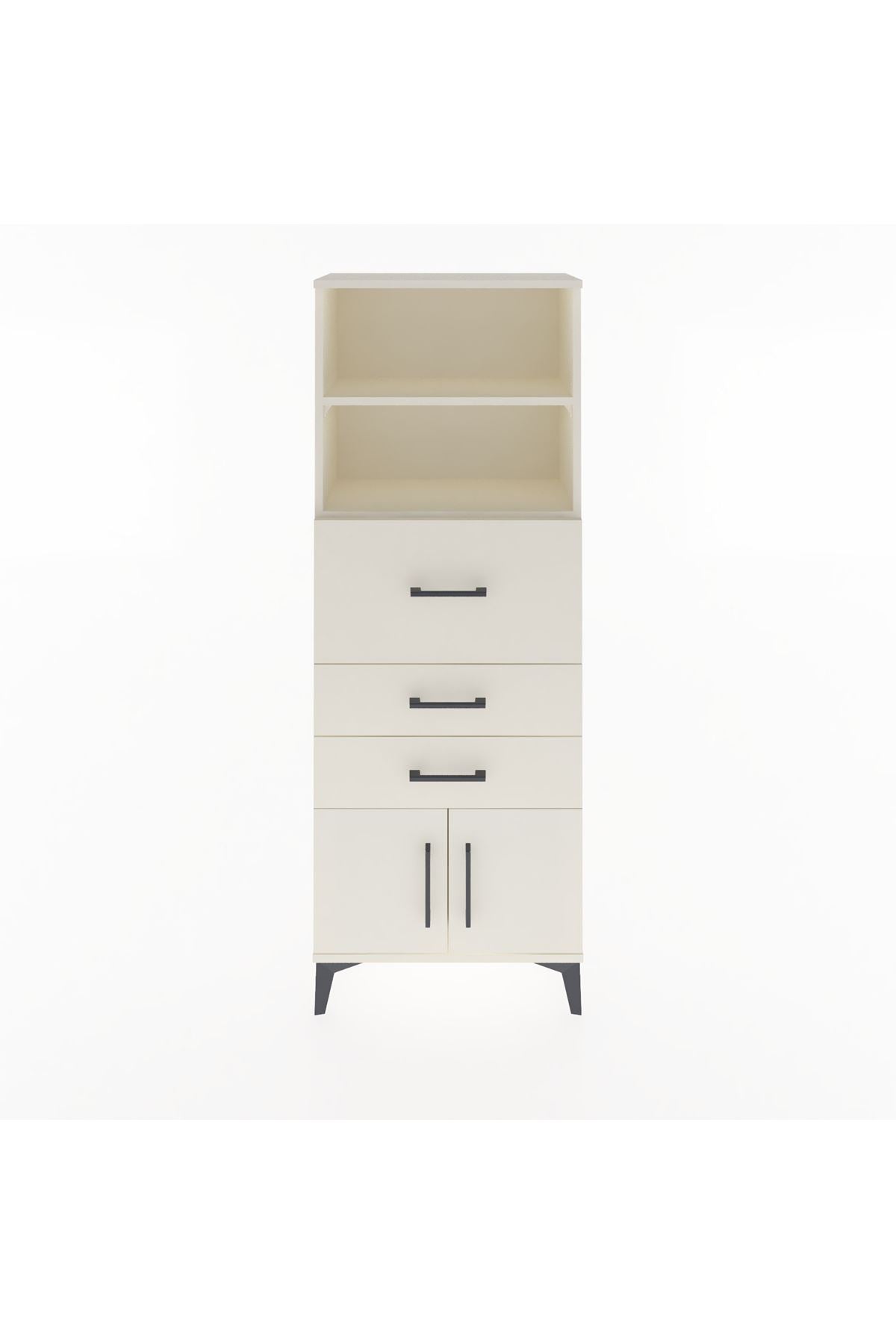 Arges Dolap 2 Raflı 3 Çekmeceli 2 Kapaklı 60x30x163 Aytaşı-Aytaşı