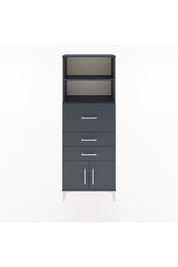 Arges Dolap 2 Raflı 3 Çekmeceli 2 Kapaklı 60x30x163 Antrasit-Antrasit