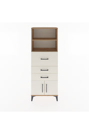 Arges Dolap 2 Raflı 3 Çekmeceli 2 Kapaklı 60x30x163 Çam-Aytaşı