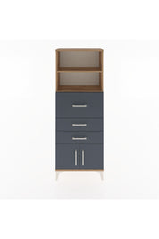 Arges Dolap 2 Raflı 3 Çekmeceli 2 Kapaklı 60x30x163 Çam-Antrasit