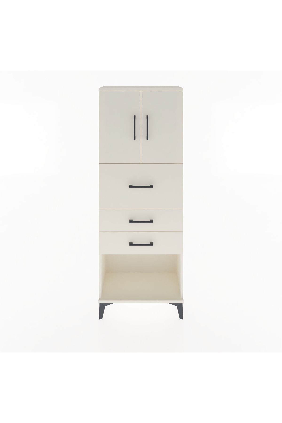 Arges Dolap 2 Raflı 3 Çekmeceli 2 Kapaklı 60x30x163 Aytaşı-Aytaşı