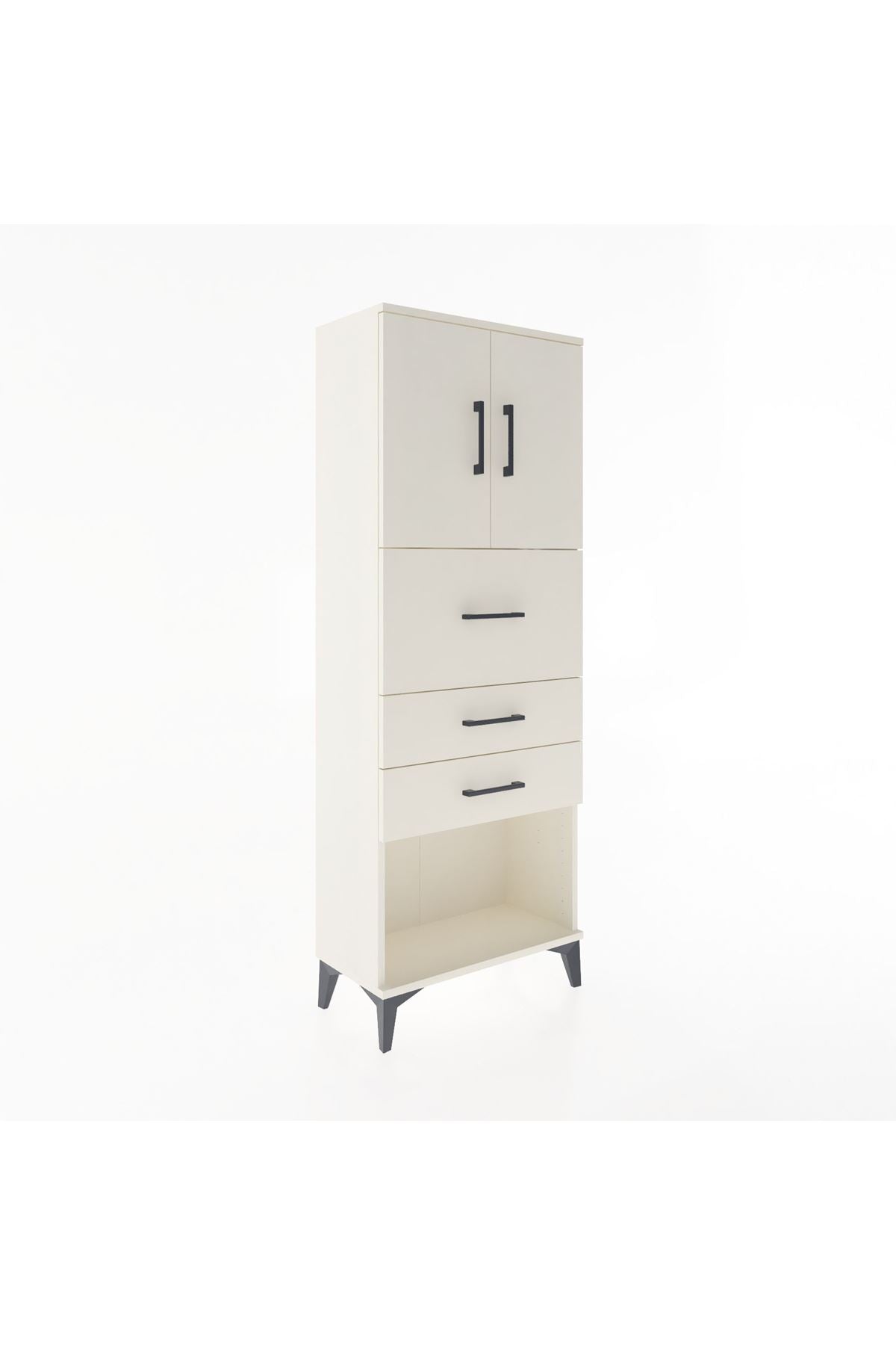 Arges Dolap 2 Raflı 3 Çekmeceli 2 Kapaklı 60x30x163 Aytaşı-Aytaşı