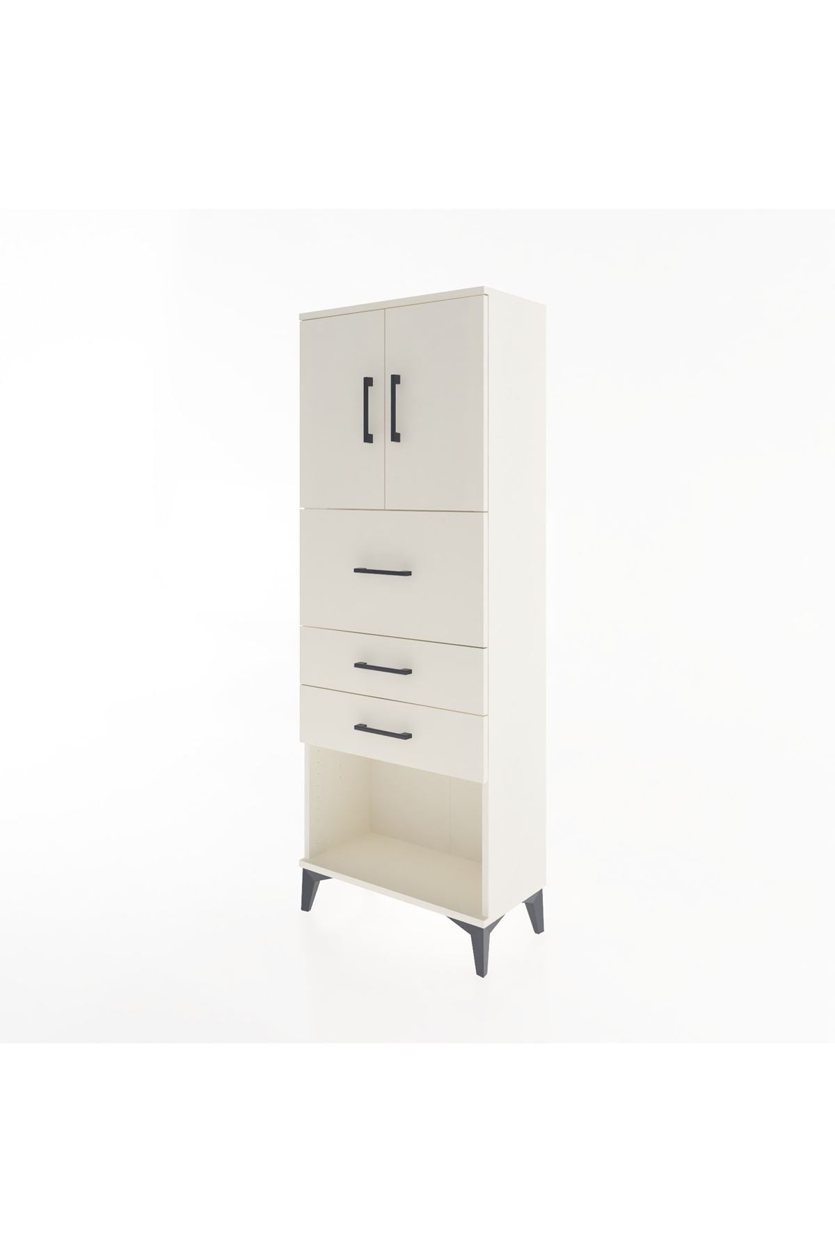 Arges Dolap 2 Raflı 3 Çekmeceli 2 Kapaklı 60x30x163 Aytaşı-Aytaşı