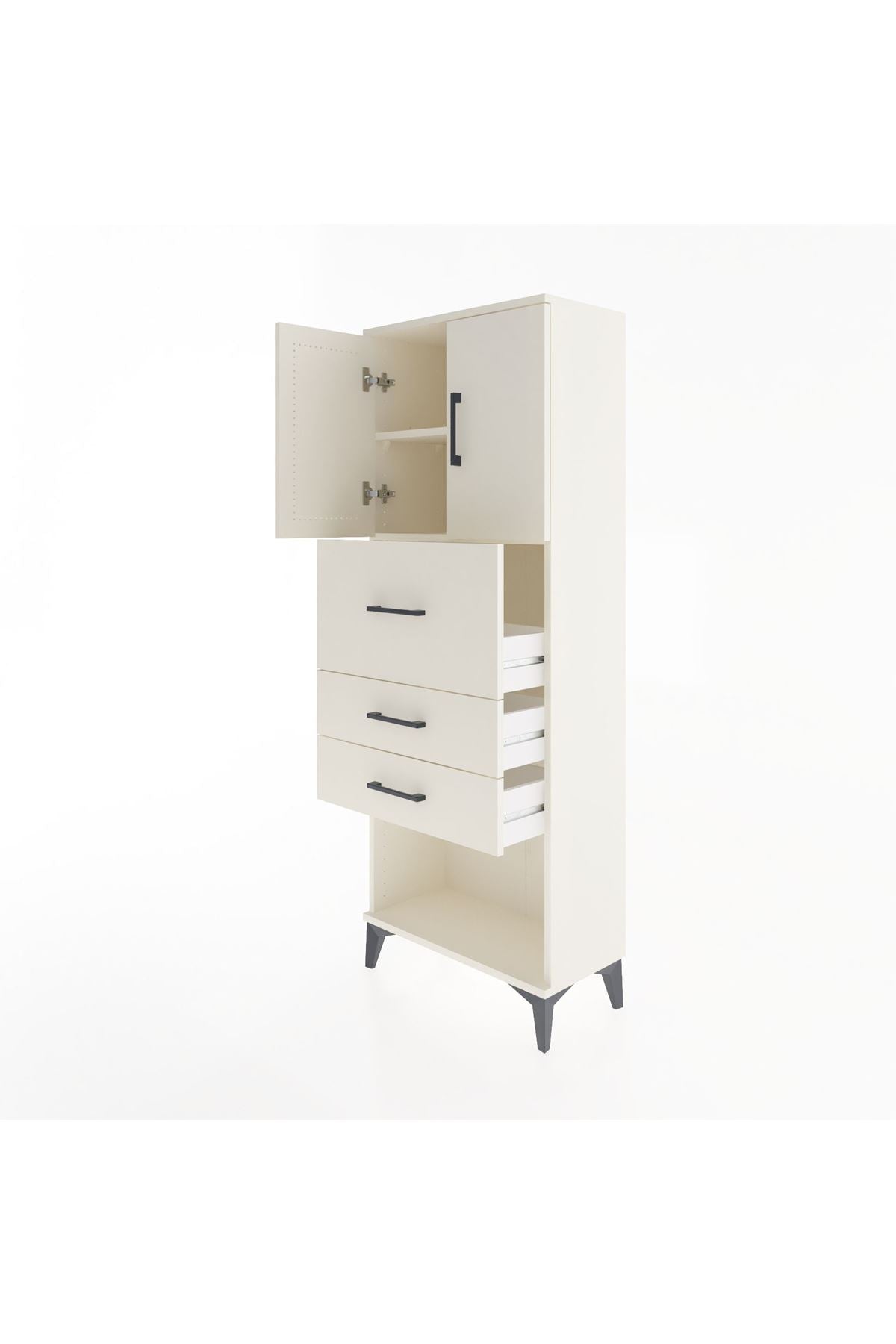 Arges Dolap 2 Raflı 3 Çekmeceli 2 Kapaklı 60x30x163 Aytaşı-Aytaşı