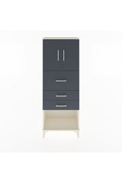 Arges Dolap 2 Raflı 3 Çekmeceli 2 Kapaklı 60x30x163 Aytaşı-Antrasit