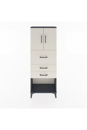 Arges Dolap 2 Raflı 3 Çekmeceli 2 Kapaklı 60x30x163 Antrasit-Aytaşı