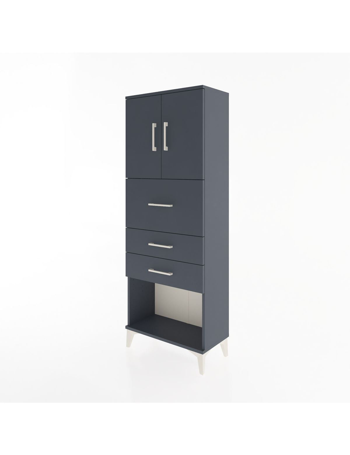 Arges Dolap 2 Raflı 3 Çekmeceli 2 Kapaklı 60x30x163 - S20M057V5A
