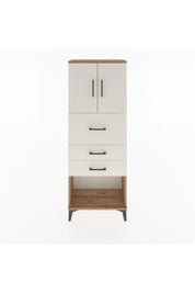 Arges Dolap 2 Raflı 3 Çekmeceli 2 Kapaklı 60x30x163 Çam-Aytaşı