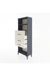 Arges Dolap 2 Raflı 3 Çekmeceli 60x30x163 Antrasit-Aytaşı