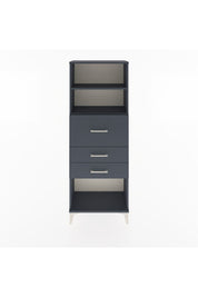 Arges Dolap 2 Raflı 3 Çekmeceli 60x30x163 Antrasit-Antrasit