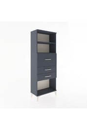 Arges Dolap 2 Raflı 3 Çekmeceli 60x30x163 Antrasit-Antrasit