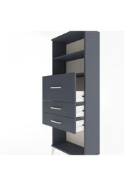 Arges Dolap 2 Raflı 3 Çekmeceli 60x30x163 Antrasit-Antrasit