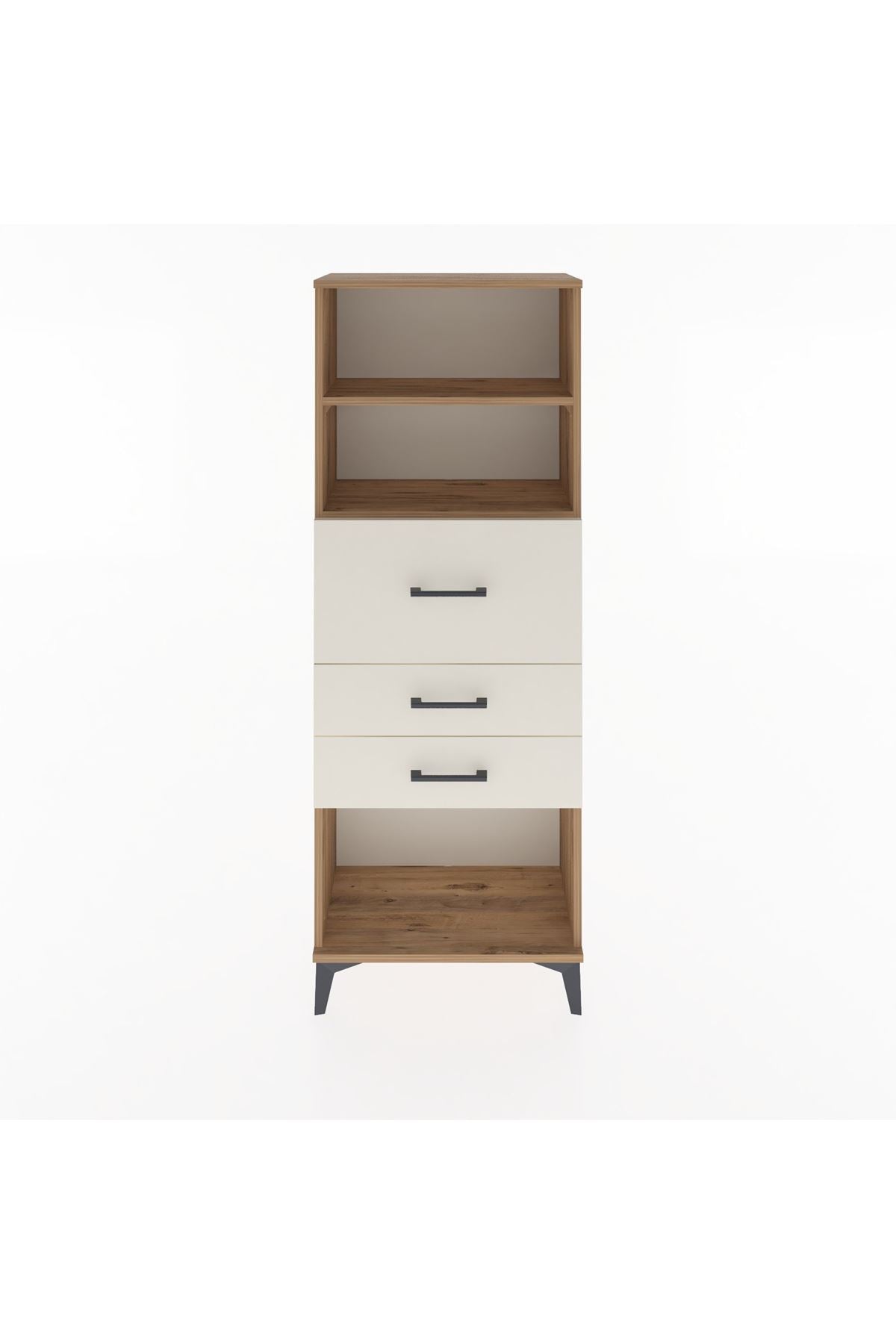 Arges Dolap 2 Raflı 3 Çekmeceli 60x30x163 Çam-Aytaşı