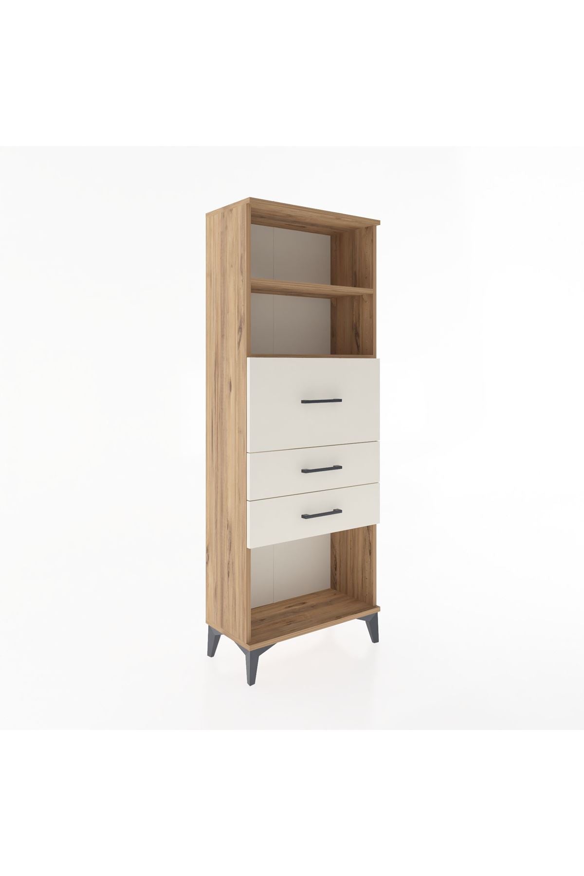 Arges Dolap 2 Raflı 3 Çekmeceli 60x30x163 Çam-Aytaşı