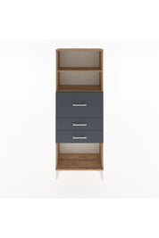 Arges Dolap 2 Raflı 3 Çekmeceli 60x30x163 Çam-Antrasit