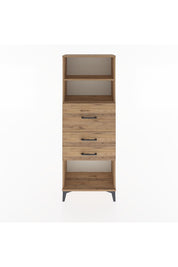 Arges Dolap 2 Raflı 3 Çekmeceli 60x30x163 Çam-Çam