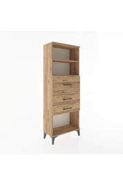 Arges Dolap 2 Raflı 3 Çekmeceli 60x30x163 Çam-Çam