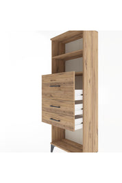 Arges Dolap 2 Raflı 3 Çekmeceli 60x30x163 Çam-Çam