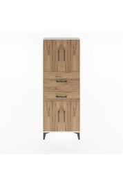 Arges Dolap 3 Raflı 2 Çekmeceli 4 Kapaklı 60x30x163 Aytaşı-Çam