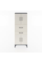 Arges Dolap 3 Raflı 2 Çekmeceli 4 Kapaklı 60x30x163 Antrasit-Aytaşı