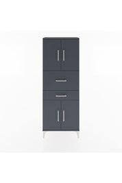 Arges Dolap 3 Raflı 2 Çekmeceli 4 Kapaklı 60x30x163 Antrasit-Antrasit