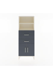 Arges Dolap 3 Raflı 2 Çekmeceli 2 Kapaklı 60x30x163 Aytaşı-Antrasit